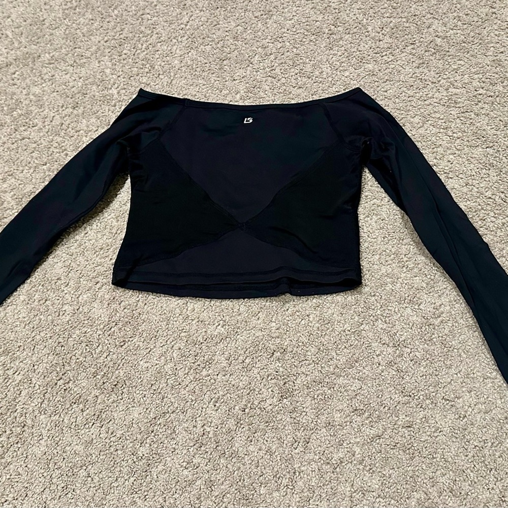 Buff Bunny Black Off-Shoulder Women's Top small